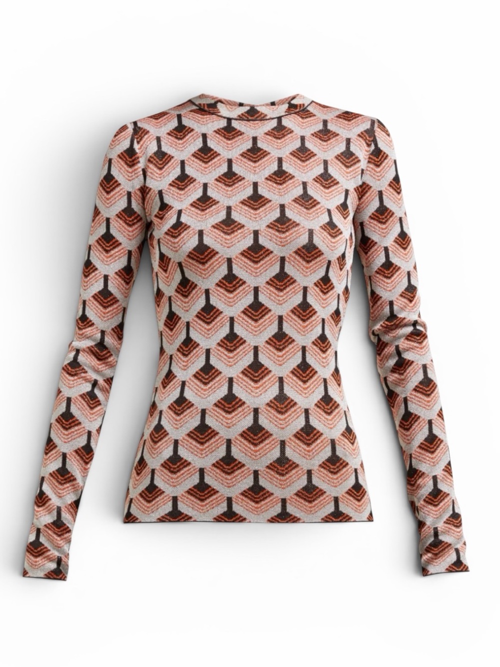 NWT Paco Rabanne Geometric Metallic-Jacquard Day Top XL Villanelle Killing Eve